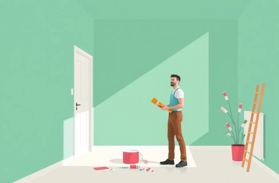 Intérieur rénové après travaux de peinture à Bischwiller