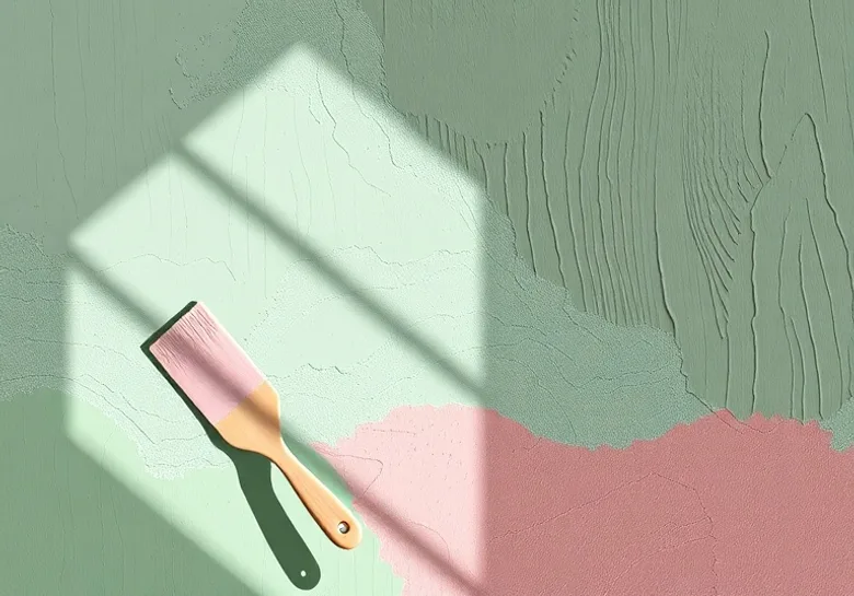 Application d'un enduit décoratif à la lisseuse sur un mur