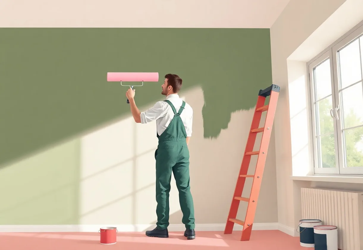 Peintre Bischwiller 67240 en intervention sur un chantier